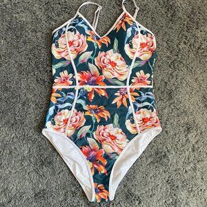 CUPSHE Full Blossom Floral One-Piece Bathing Suit